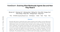 VIEWCRAFT: Evolving What Multimodal Agents See and How They Read It