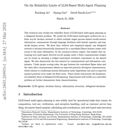 @omarsar0: Most devs think that adding more agents to a planning system should help.

The math says otherwise.
...