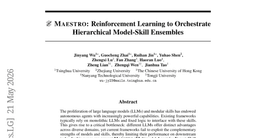 Maestro: Reinforcement Learning to Orchestrate Hierarchical Model-Skill Ensembles