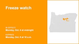 Widespread Freeze and Frost Alerts