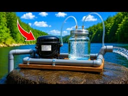 This Method Replaces Expensive Water Pumps! Build Your Own Using a Fridge Compressor and PVC Pipes