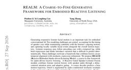 REALM: A Coarse-to-Fine Generative Framework for Embodied Reactive Listening