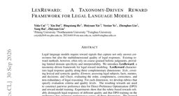 LexReward: A Taxonomy-Driven Reward Framework for Legal Language Models
