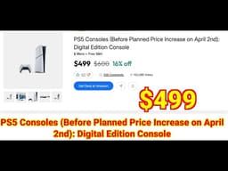 2026-04-02 PS5 Consoles (Before Planned Price Increase on April 2nd) Digital Edition Console