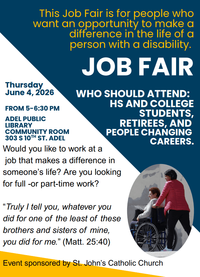 Job Fair to Be Offered Tomorrow in Adel