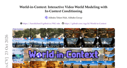World-in-Context: Interactive Video World Modeling with In-Context Conditioning