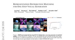 Representation Distribution Matching for One-Step Visual Generation