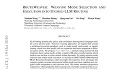 RouteWeaver: Weaving Mode Selection and Execution into Unified LLM Routing
