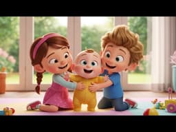Baby Family Hug Day 🤗 | Family Love Song for Kids & Toddlers | Emotional Learning Rhyme