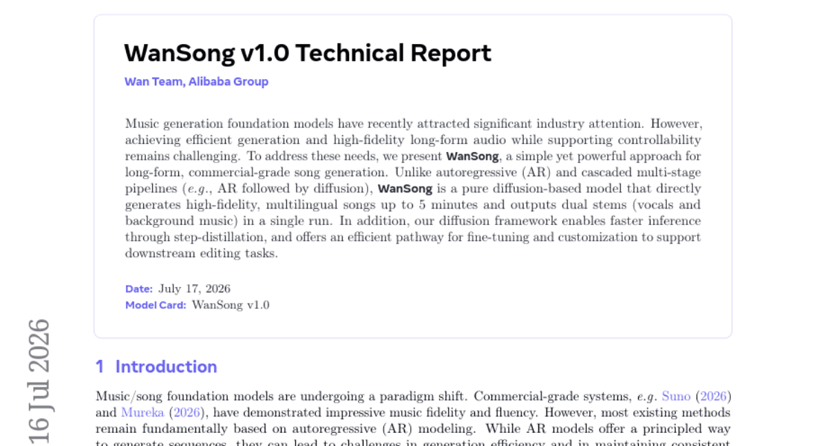 WanSong v1.0 Technical Report