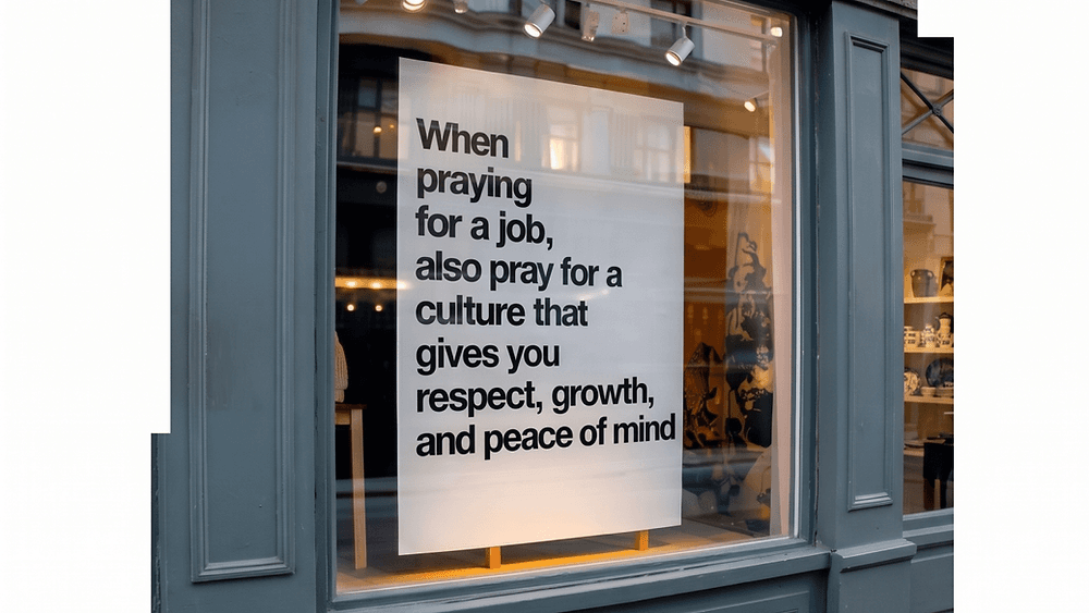 When You Pray for a Job... Pray for a Culture That Gives ...