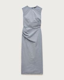 Savannah's blue check ruched dress on Today