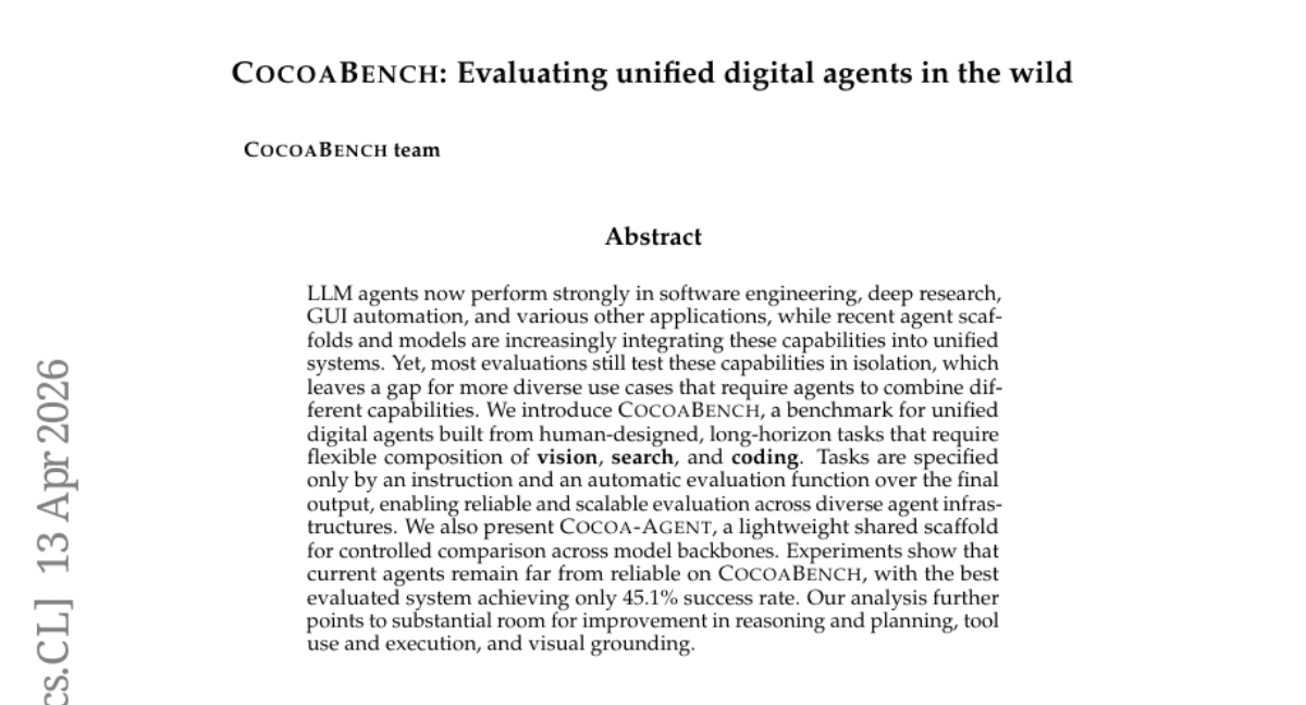 CocoaBench: Evaluating Unified Digital Agents in the Wild