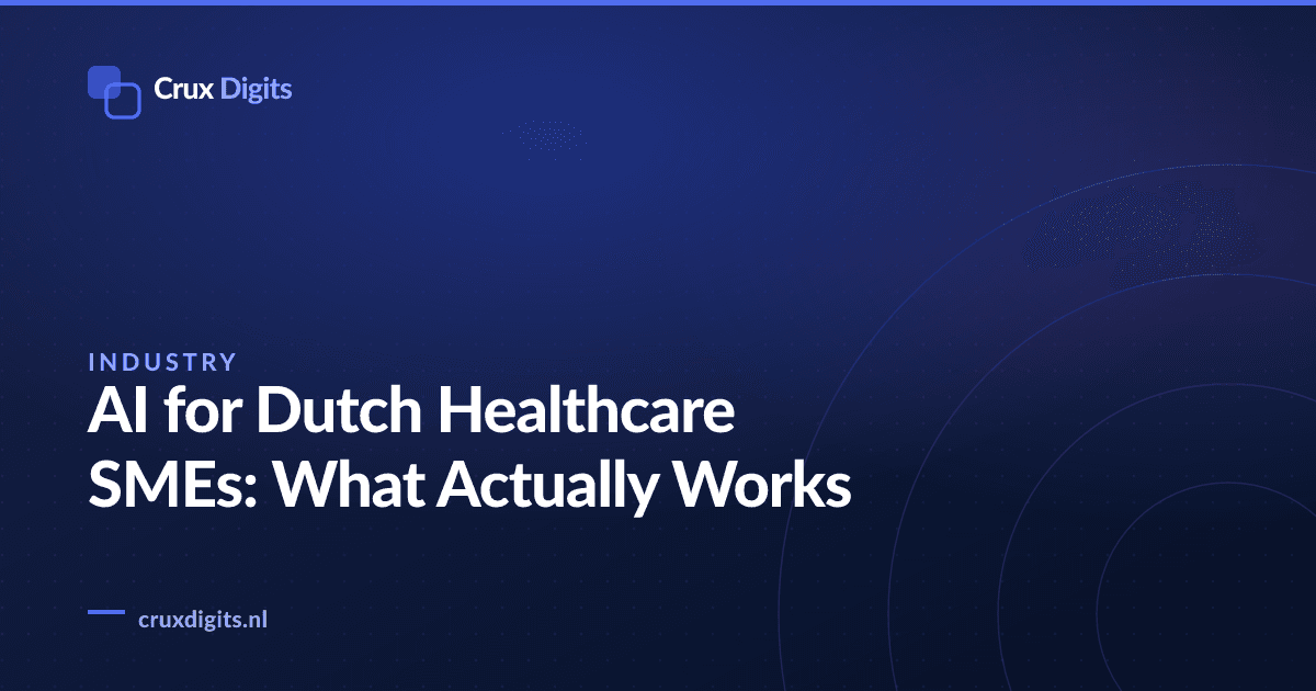 AI for Dutch Healthcare SMEs: What Actually Works
