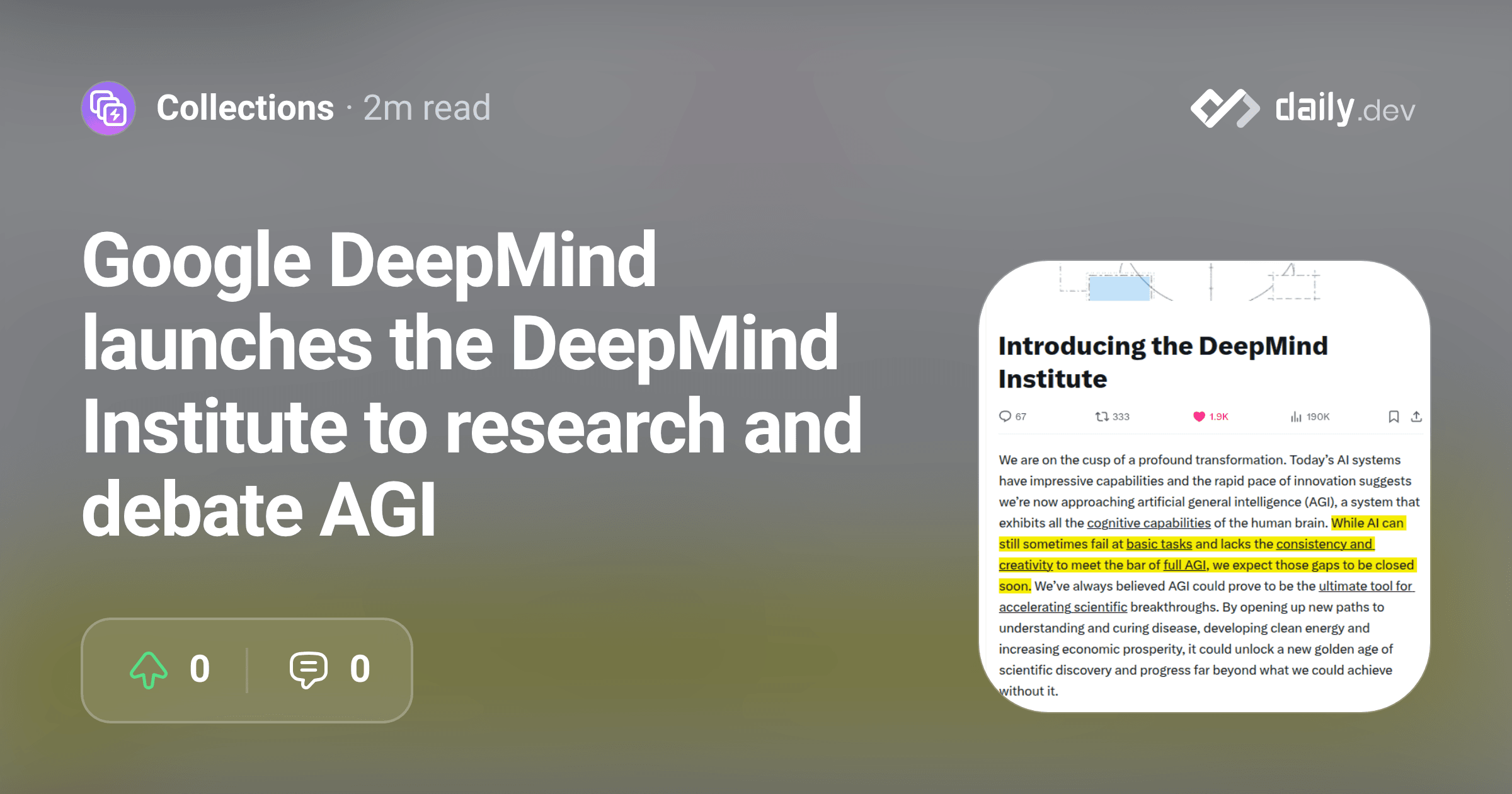 Google DeepMind launches the DeepMind Institute to... - daily.dev