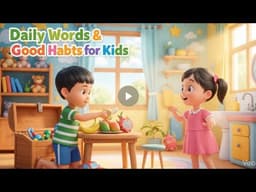 Daily Words & Good Habits for Kids | Learn Daily Routine, Manners & Actions for Toddlers🎒✨