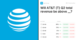 Will AT&T (T) Q2 total revenue be above __?