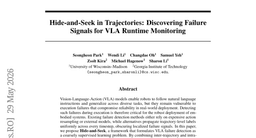 Hide-and-Seek in Trajectories: Discovering Failure Signals for VLA Runtime Monitoring