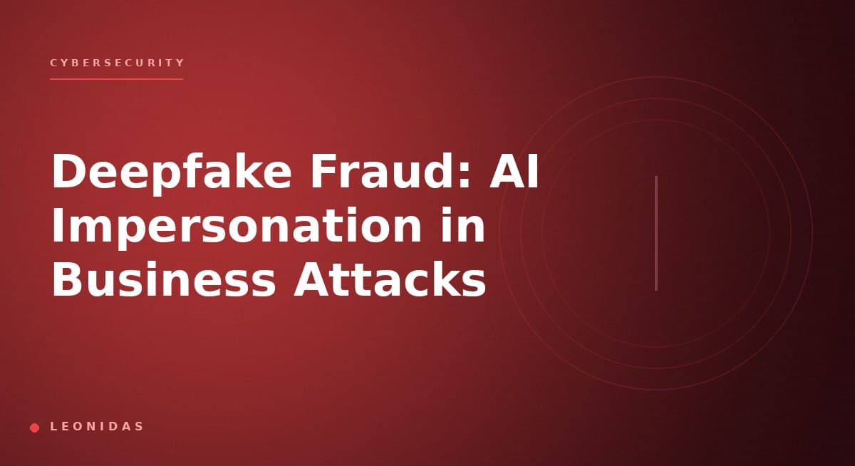 Deepfake Fraud: AI Impersonation in Business Attacks | Leonidas Blog