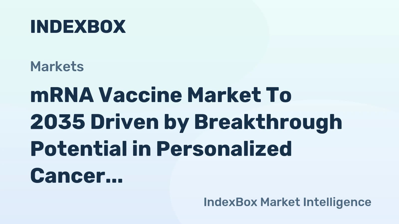 mRNA Vaccine Market Outlook to 2035 Fueled by Expanding Clinical Pipeline for Influenza and RSV - News and Statistics - IndexBox