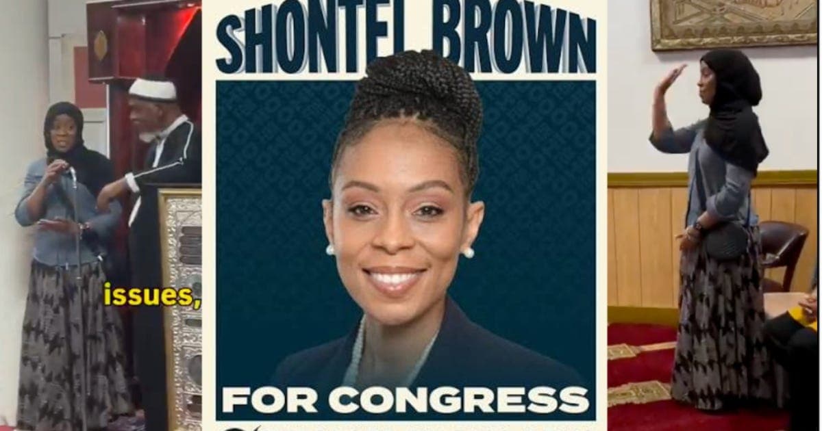 'Christian' Democrat Congresswoman Shontel Brown Wears Sharia Hijab at Cleveland Mosque and Offers Federal Immigration Help (Video)