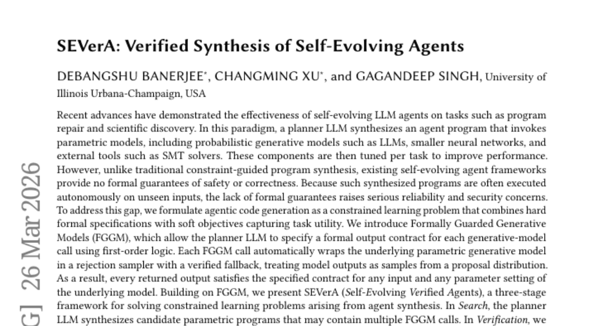 SEVerA: Verified Synthesis of Self-Evolving Agents