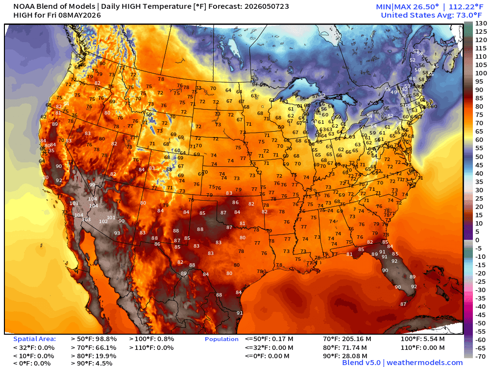 May 7, 2026 Thursday Spring Weather
