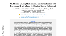 MathForm: Scaling Mathematical Autoformalization with Knowledge Retrieval and Verification-Guided Refinement