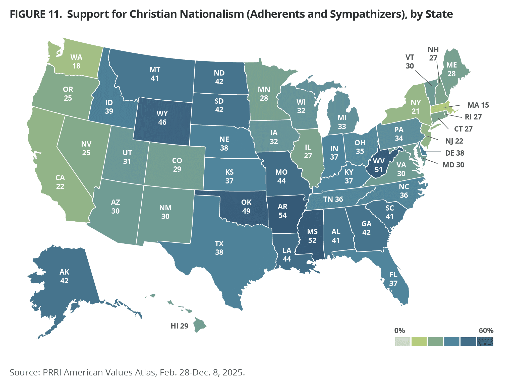 Mapping Christian Nationalism Across All 50 States