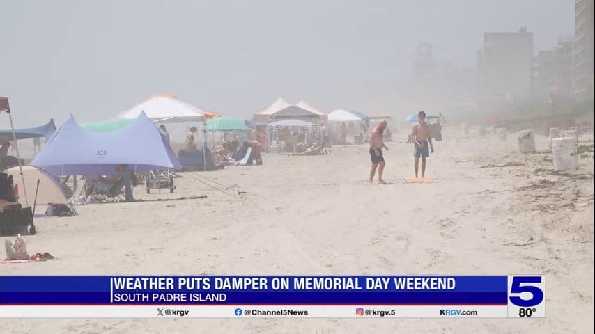 Rainy Memorial Day weekend slows down business at South Padre Island