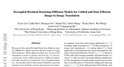 Decoupled Residual Denoising Diffusion Models for Unified and Data Efficient Image-to-Image Translation