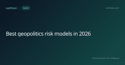 Best geopolitics risk models in 2026