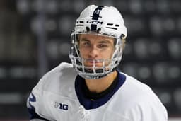 Gavin McKenna reacts as Maple Leafs prepare to make No ...