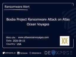 Booba Project Ransomware Attack on Atlas Ocean Voyages