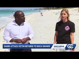 LIVE: Shark attack survivor returns to Boca Grande beach as recovery continues