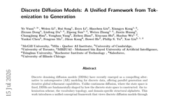 Discrete Diffusion Models: A Unified Framework from Tokenization to Generation