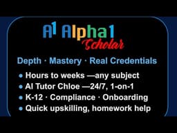 Alpha1: One AI Platform for K–12, CTE, and Corporate Training