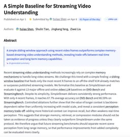 @_akhaliq: A Simple Baseline for Streaming Video Understanding

paper: https://t.co/7GACHB3APd https://t.co/o0q...