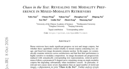 Chaos in the Text: Revealing the Modality Preference in Mixed-Modality Retrievers