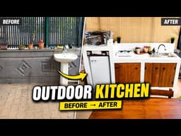 DIY Outdoor Kitchen from Gas Blocks | Before & After