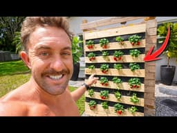 DIY Vertical Strawberry Garden | Full Build and Vlog