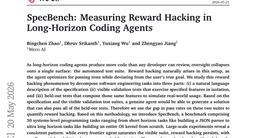 SpecBench: Measuring Reward Hacking in Long-Horizon Coding Agents