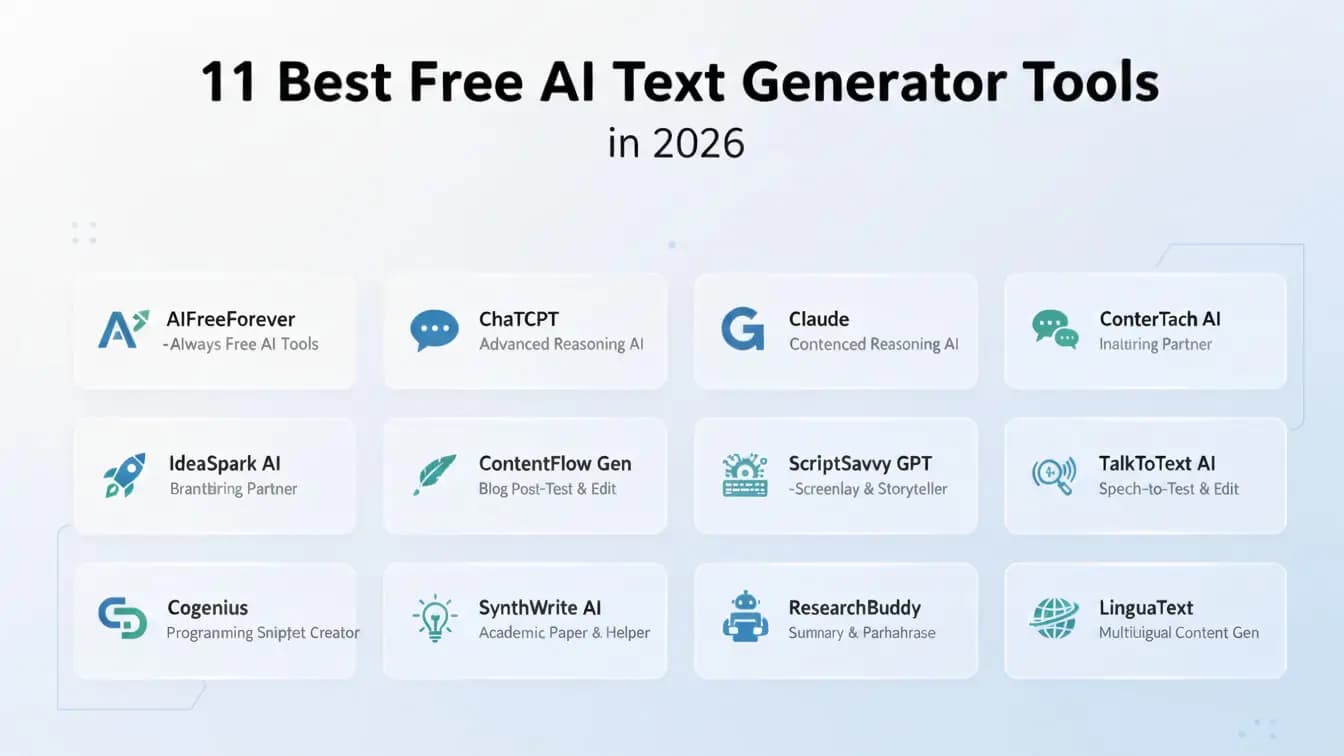 11 Best Free AI Text Generator Tools in 2026 - Free AI TOOLS