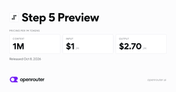 Step 5 Preview - API Pricing & Providers
