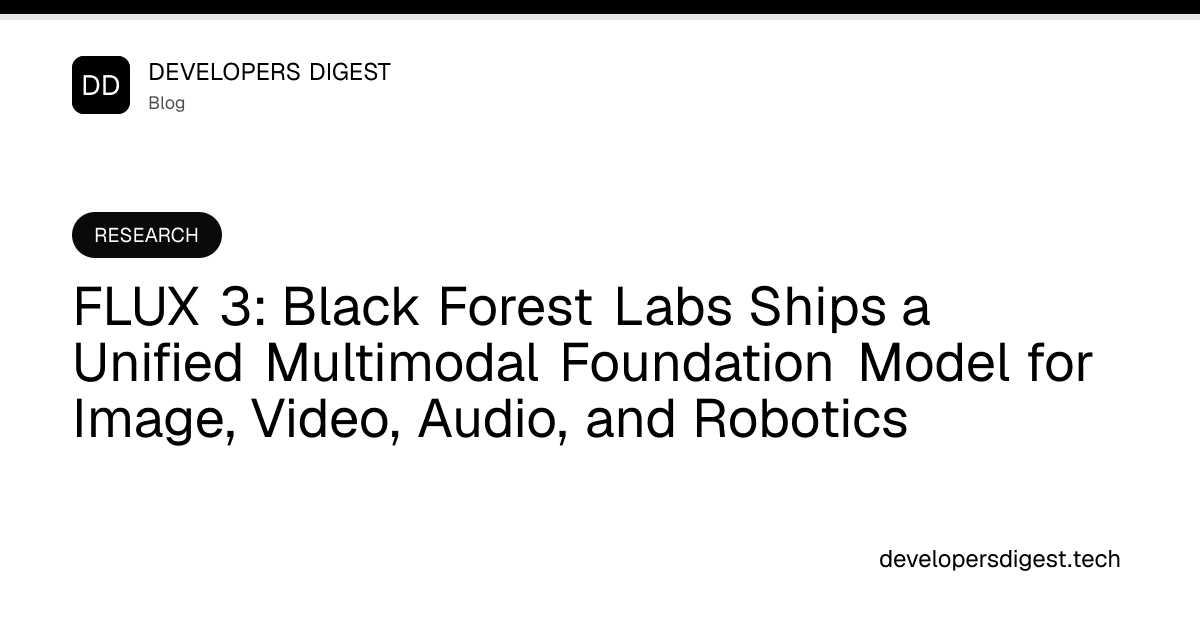 Black Forest Labs Ships a Unified Multimodal Foundation ...