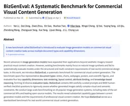 @_akhaliq: BizGenEval

A Systematic Benchmark for Commercial Visual Content Generation

paper: https://t.co/Nge...