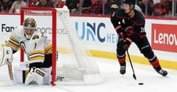 Aho's late goal helps Kochetkov improve to 8-0-0 as ...