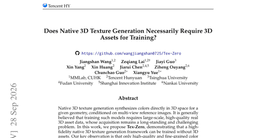 Does Native 3D Texture Generation Necessarily Require 3D Assets for Training?