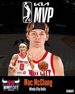 @TheSteinLine: Two-time NBA dunk contest champion Mac McClung has been named @nbagleague MVP for the second time.

...