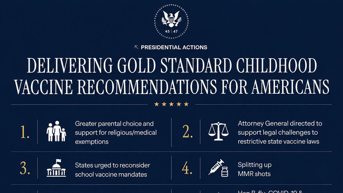 Trump Signs Executive Order Overhauling Childhood Vaccination Schedule